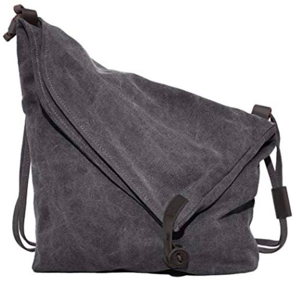 Canvas Cross Body Purse Unisex Messenger Bag - Picture 1 of 7